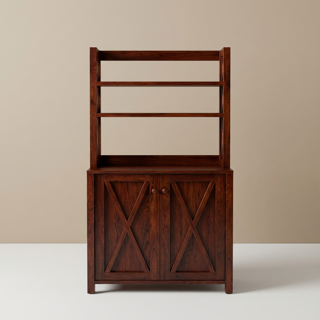 Furniture of America Wilkes 2-Door Baker's Rack
