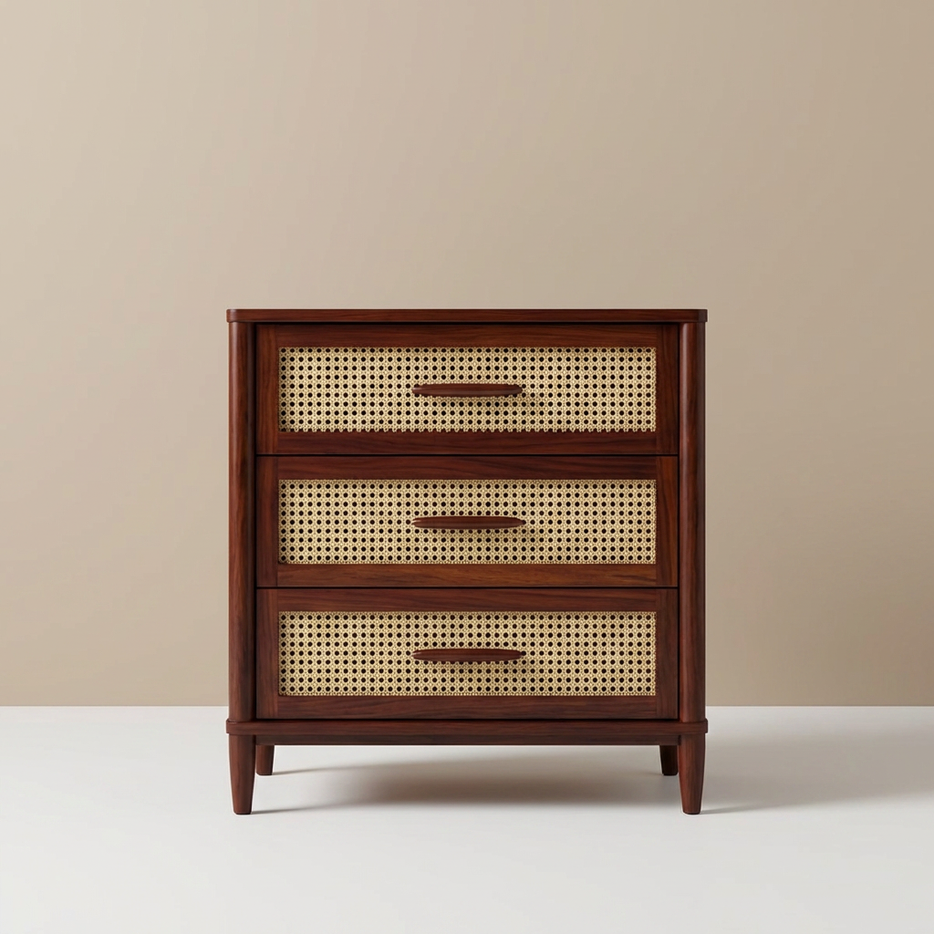 Better Homes & Gardens Springwood Caning 3-Drawer Nightstand