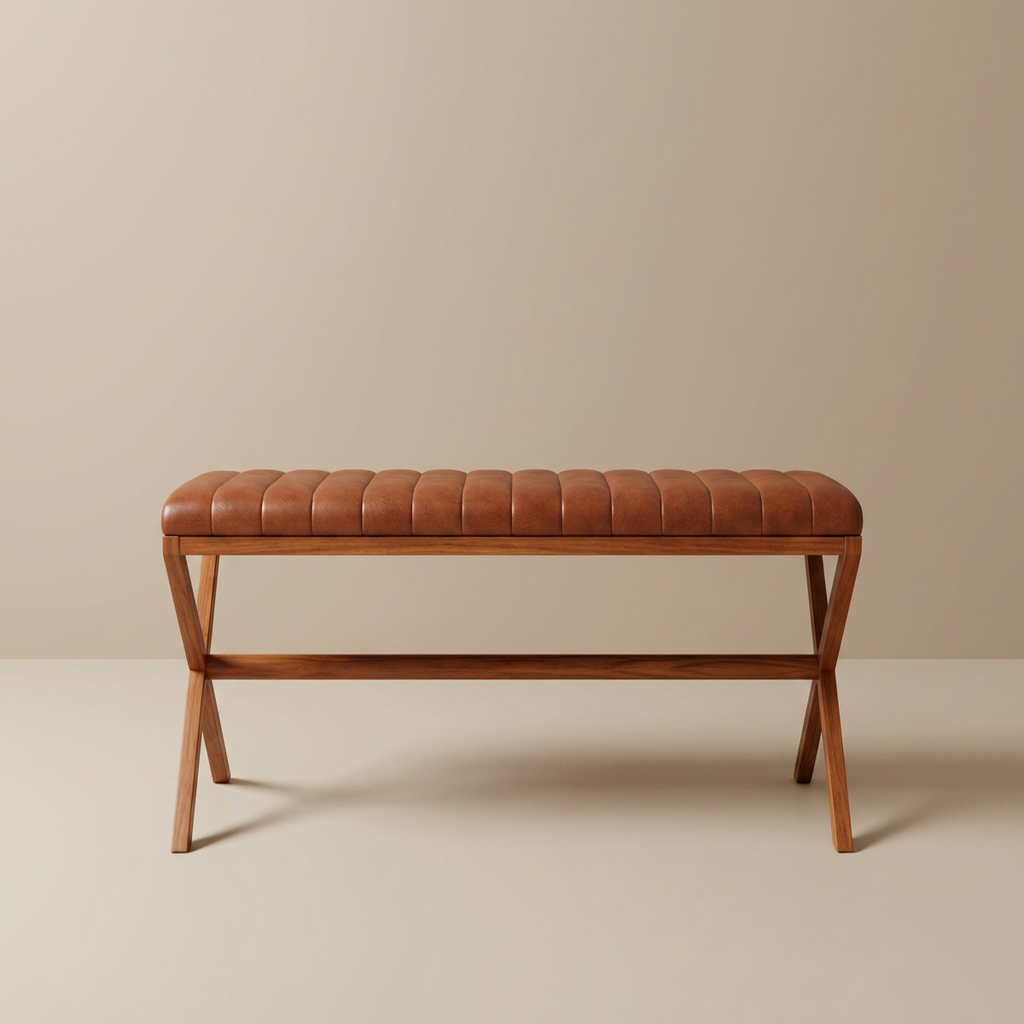 Duhome Upholstered Dining Bench with Metal Base