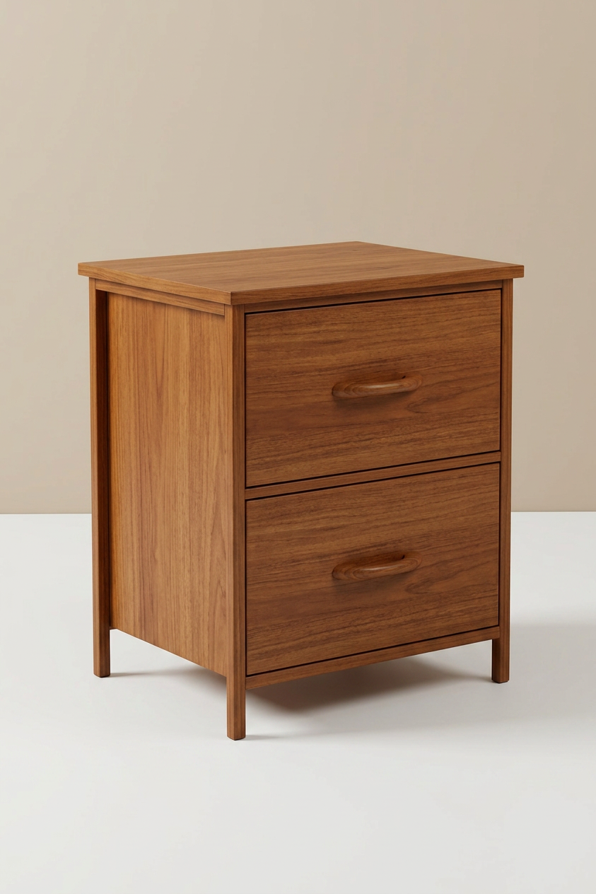 Eunos White 2-Drawer Nightstand