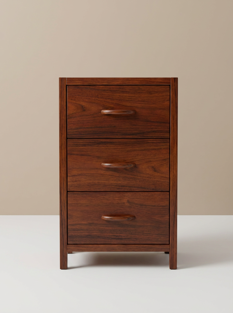 Eunos Black 3-Drawer Tall Nightstand