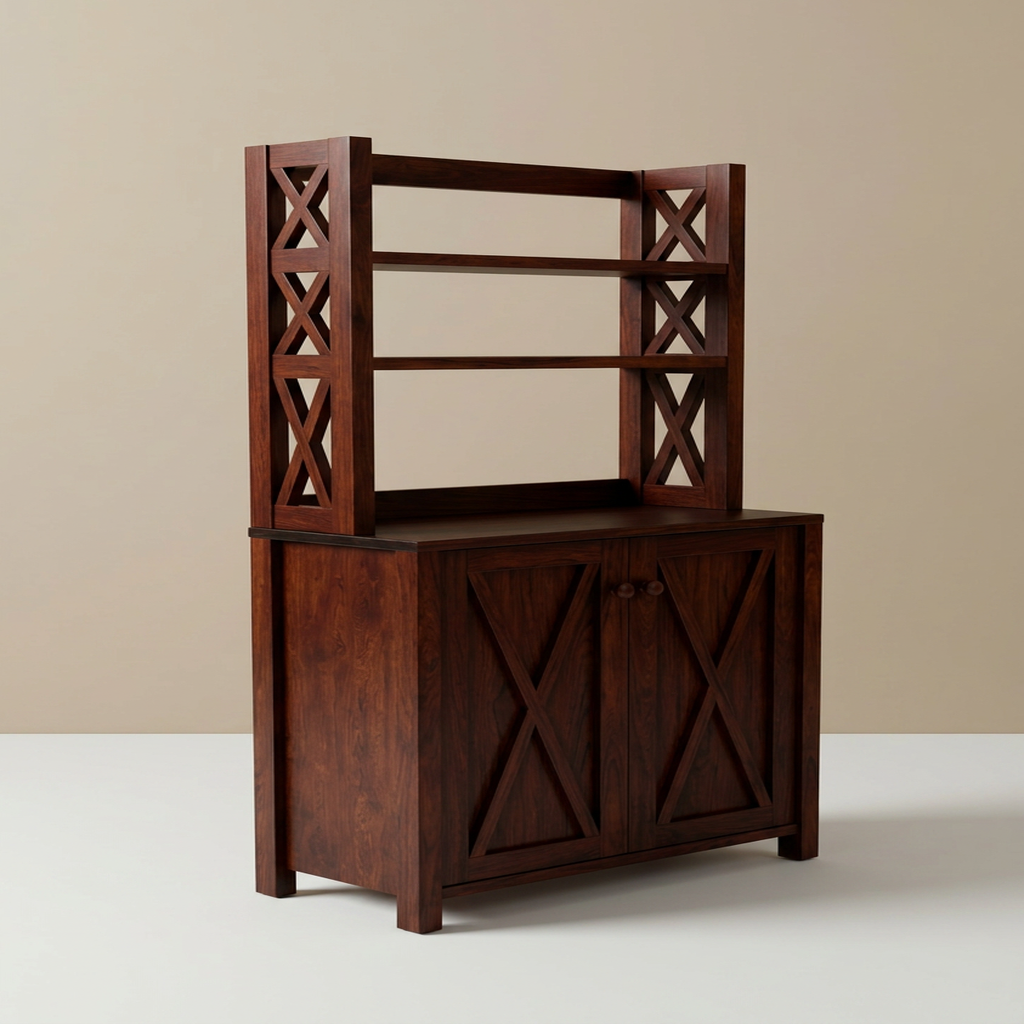 Furniture of America Wilkes 2-Door Baker's Rack