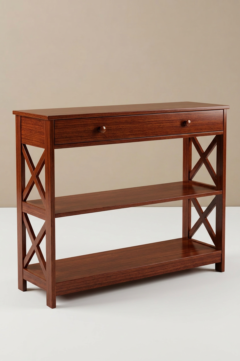Costway 3-Tier Console Table with Drawer