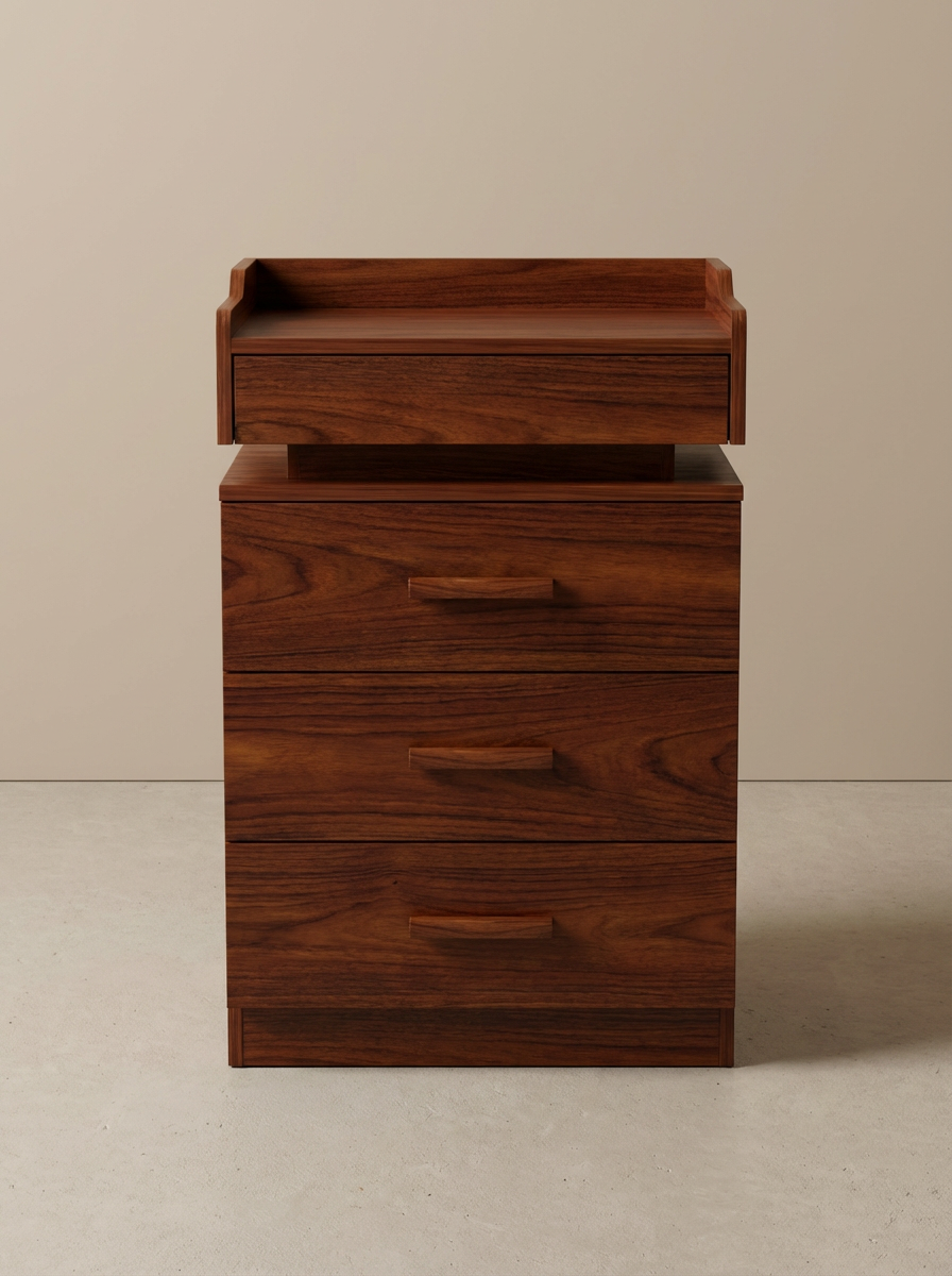 Afuhokles 3-Drawer Nightstand with Charging Station & LED Lights