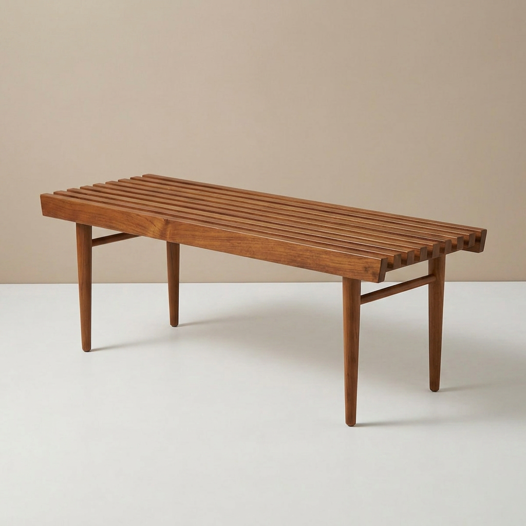 Baird Slatted Wooden Bench