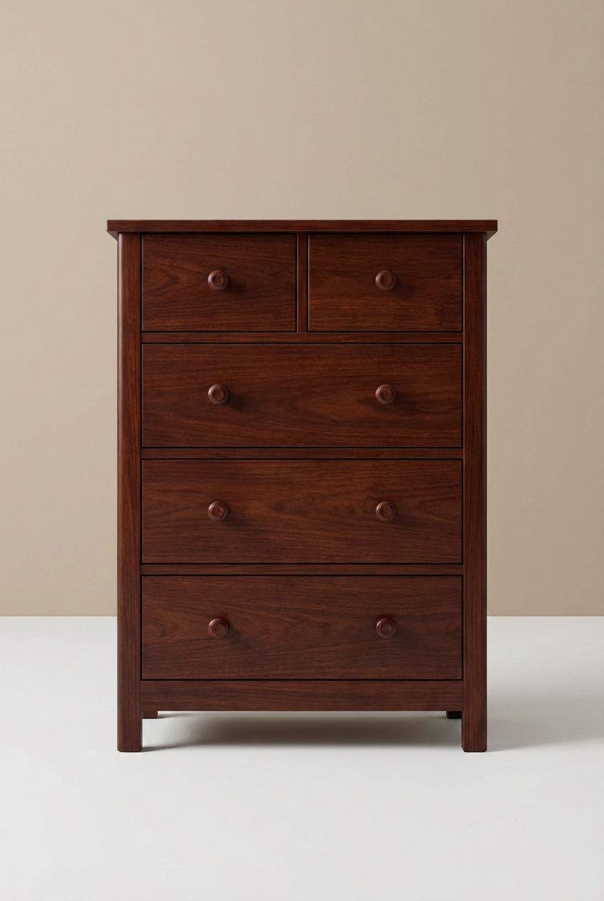 Homfa 5-Drawer White Dresser