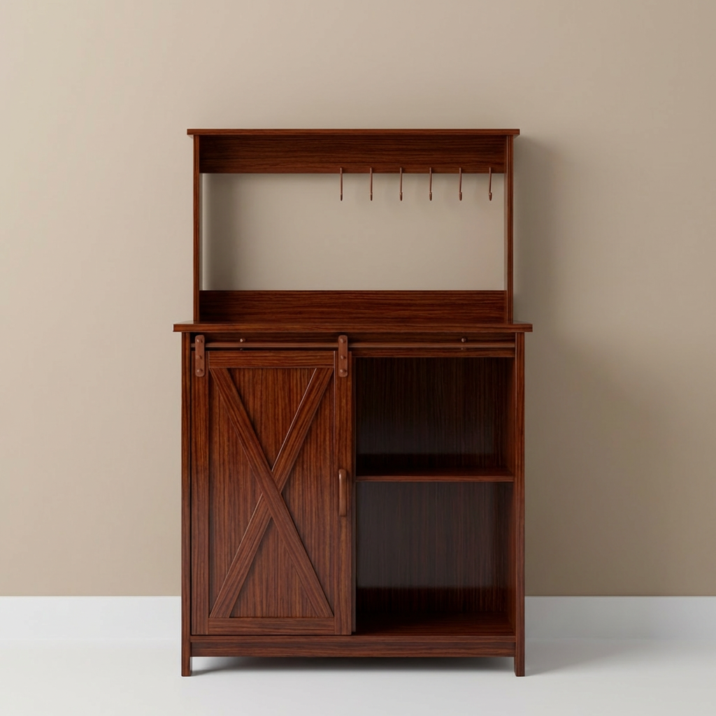 Catrimown Farmhouse Coffee Bar Cabinet