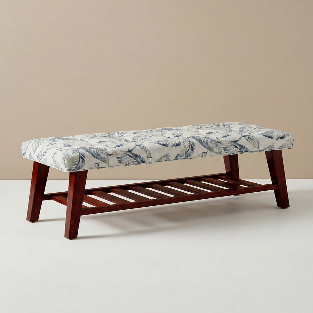 Dayalane Upholstered Storage Bench with Shoe Rack