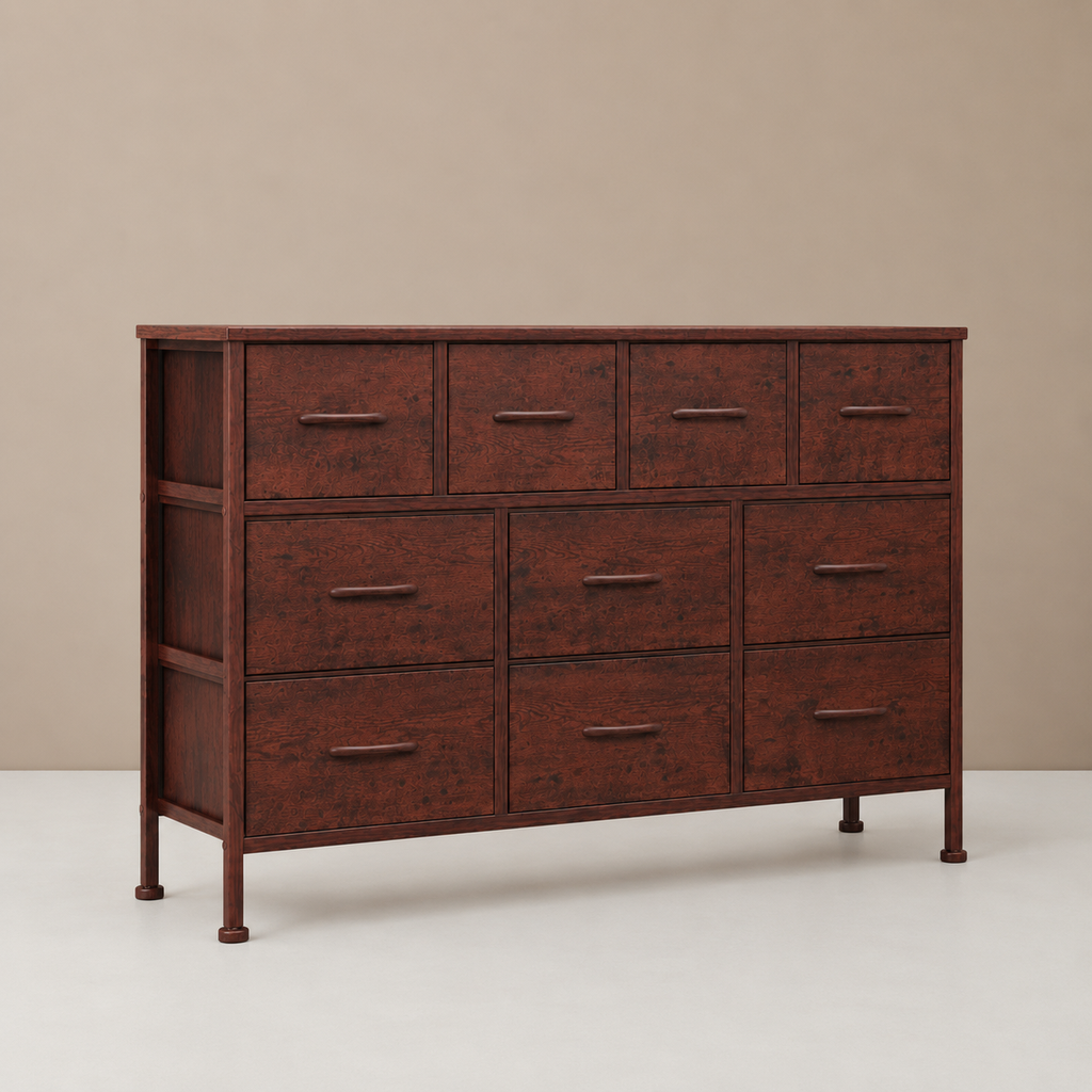 GIKPAL 10-Drawer Dresser TV Stand