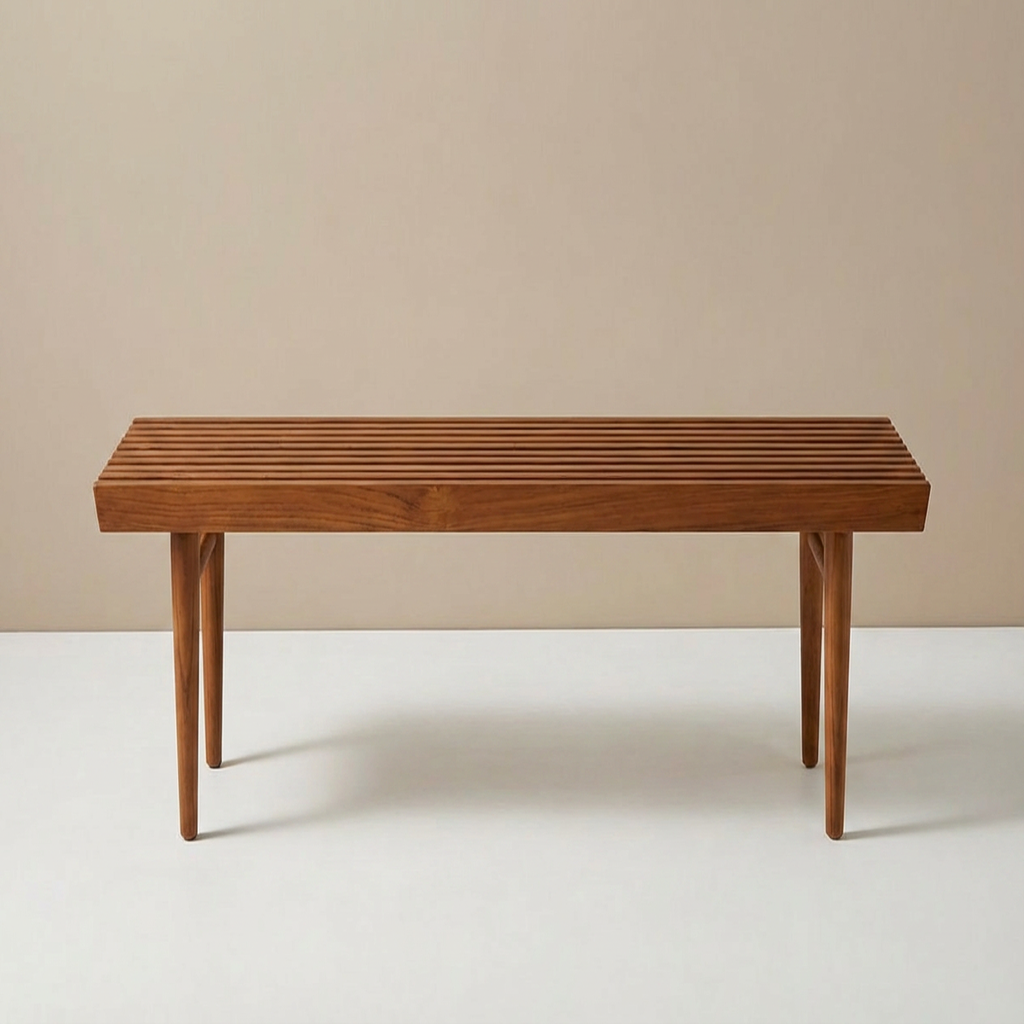 Baird Slatted Wooden Bench
