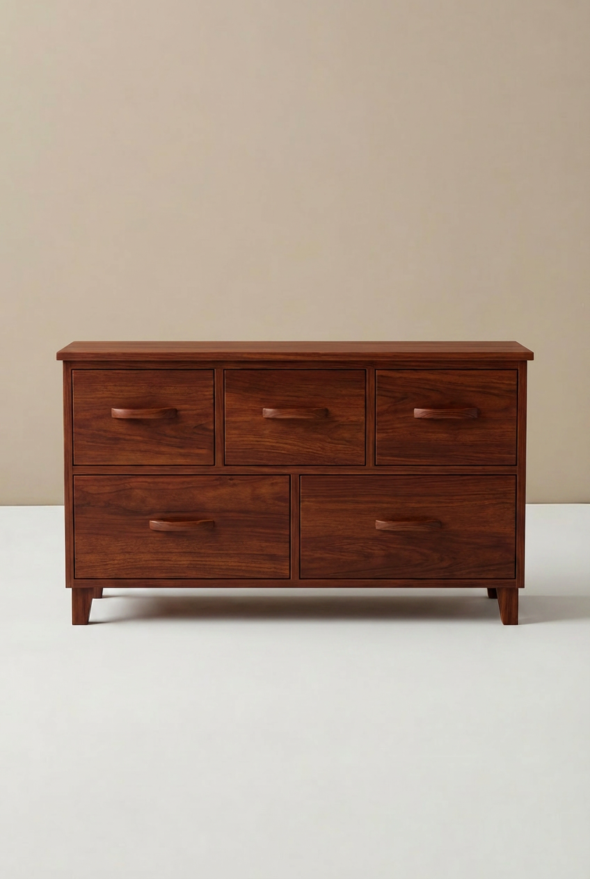 CONCETTA 5-Drawer Fabric Dresser TV Stand