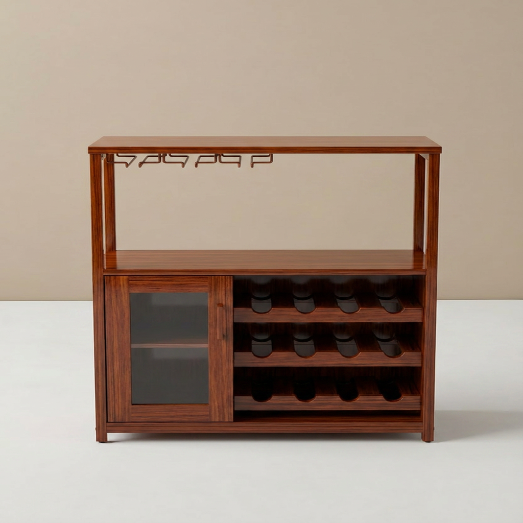 COZONY 5-Tier Wine Bar Cabinet with Drawer
