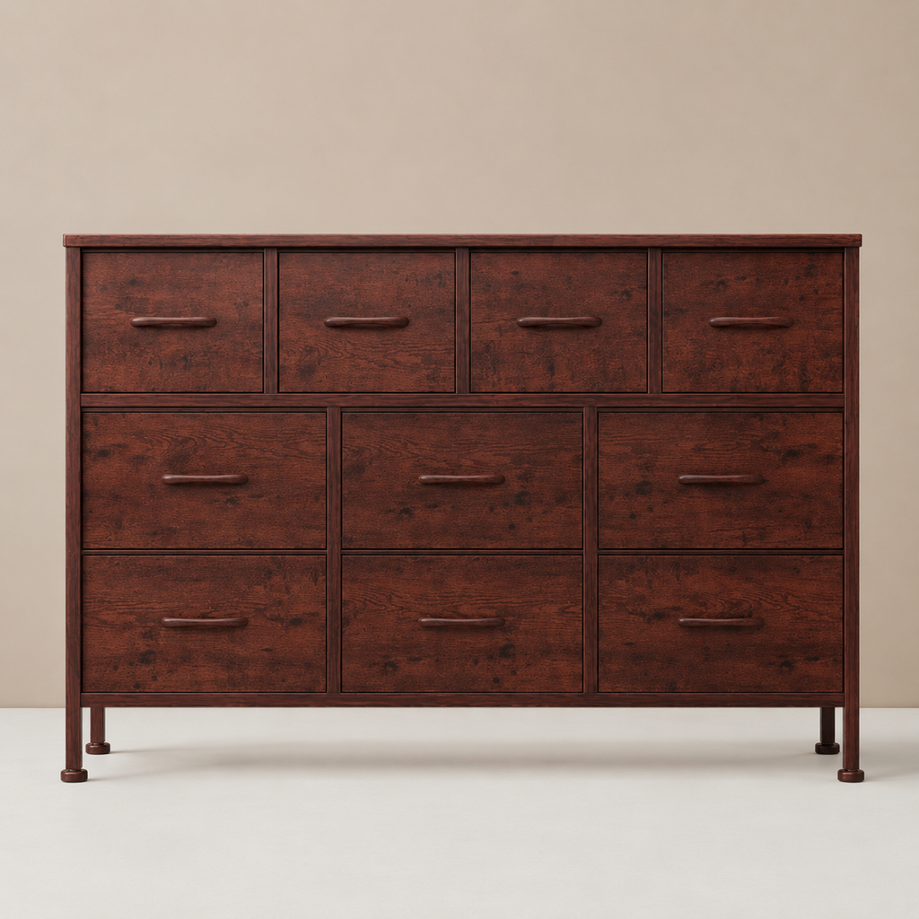 GIKPAL 10-Drawer Dresser TV Stand