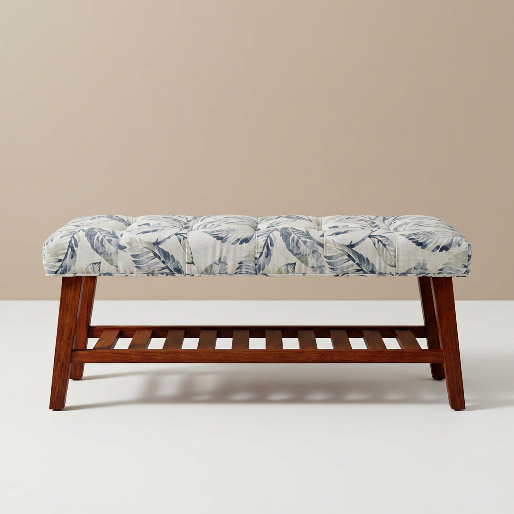 Dayalane Upholstered Storage Bench with Shoe Rack