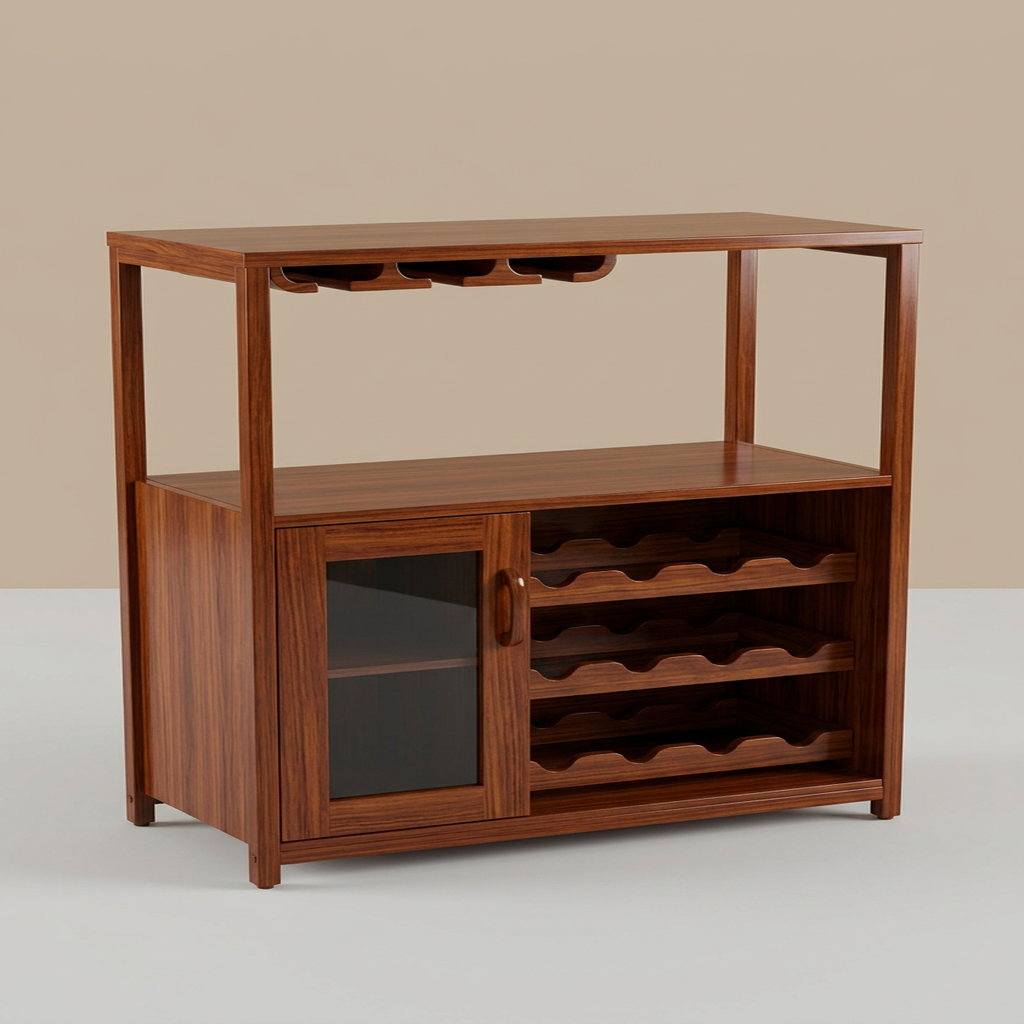 COZONY 5-Tier Wine Bar Cabinet with Drawer
